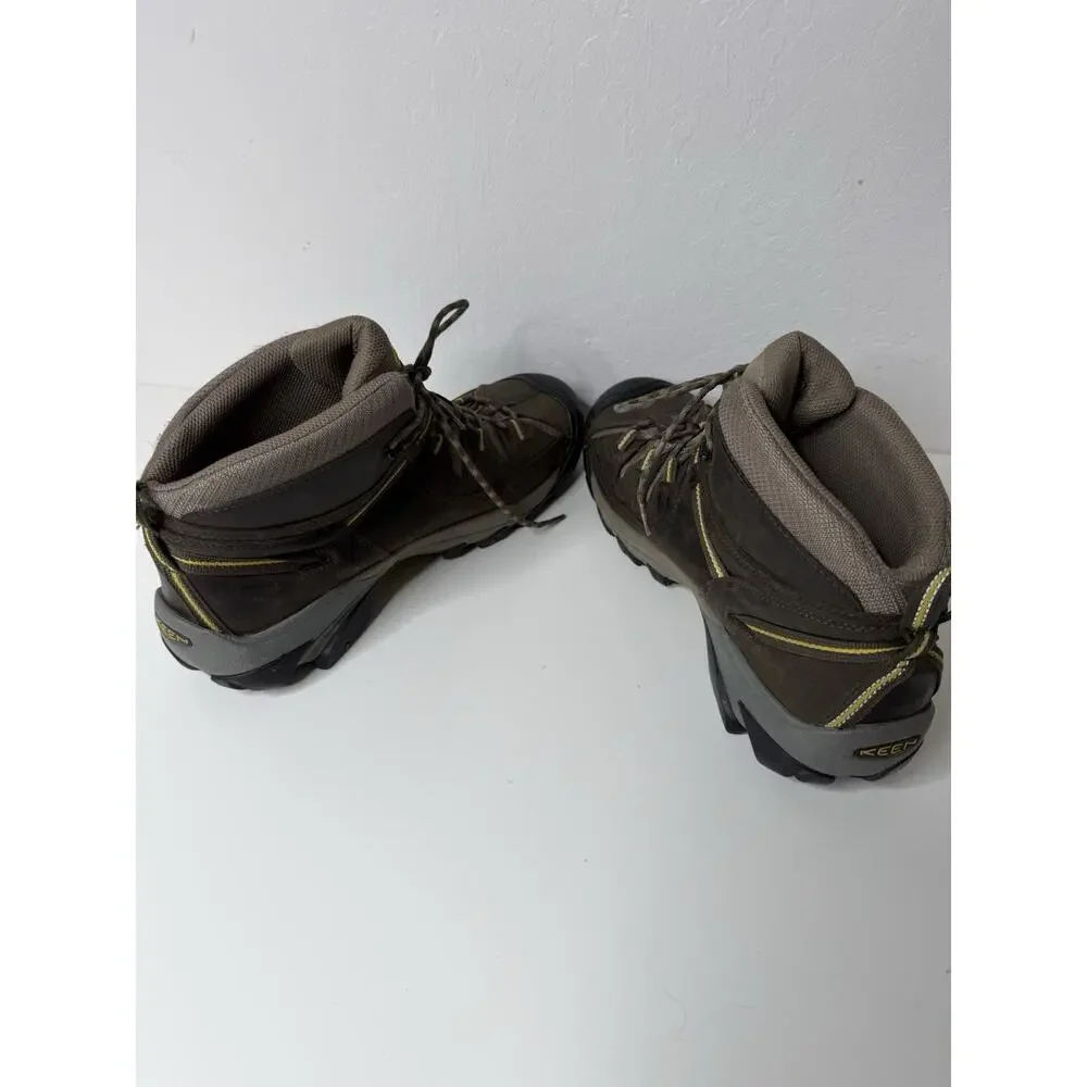 KEEN Targhee II Mid Waterproof Hiking Boots Men’s 12 Brown Leather Trail Shoes